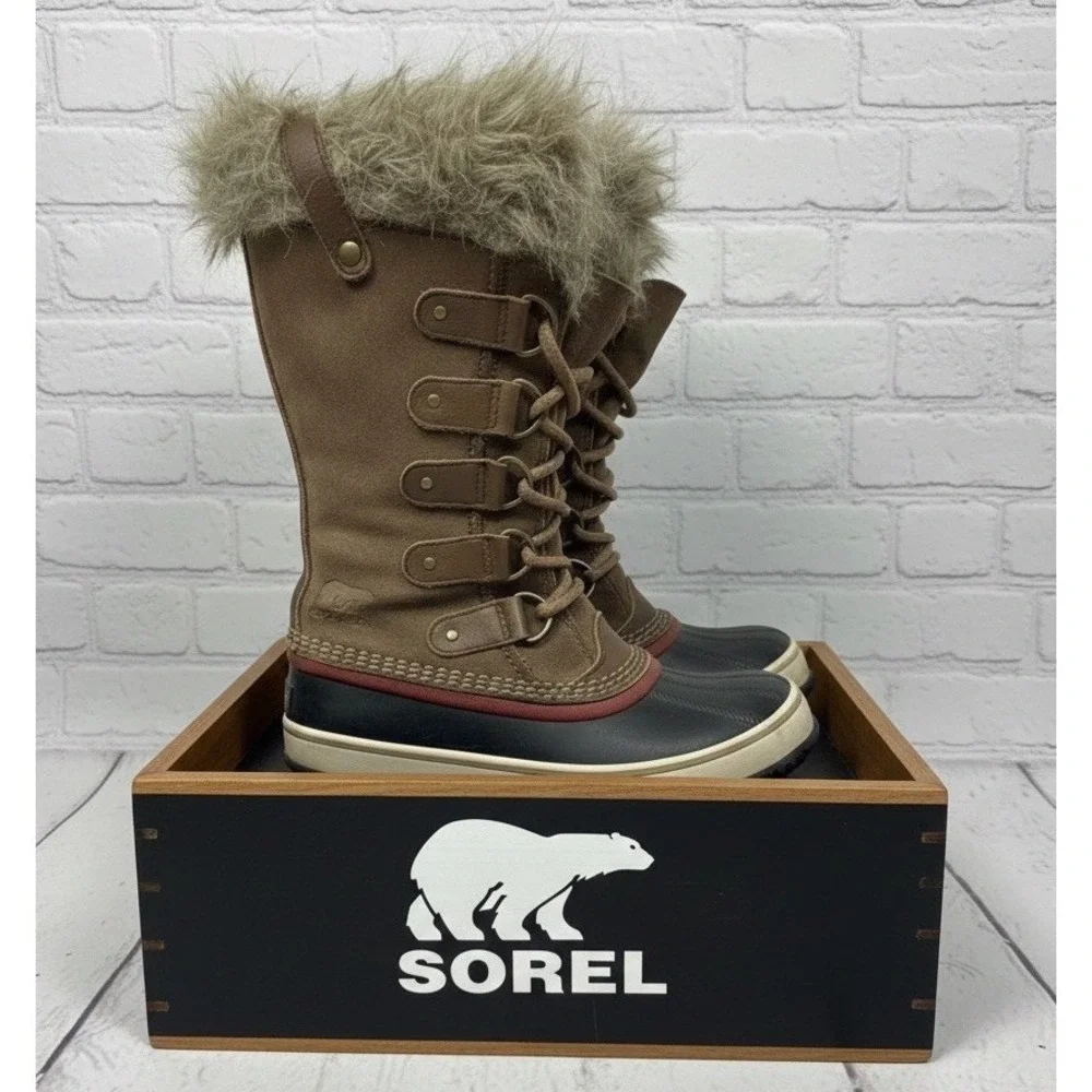 🔥Sorel TofinoSz6.5 🤎 🤑Waterproof Lined Winter Snow Boots Faux Fur Slay The ❄️